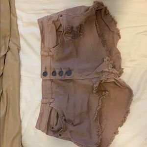 Pink billabong jean shorts